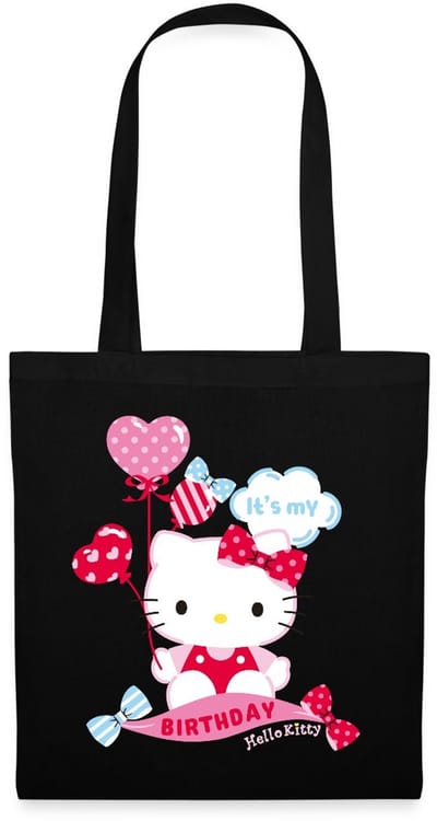 Hello Kitty Met Ballonnen Jarig Ontwerp Tas Van Stof Schoudertas