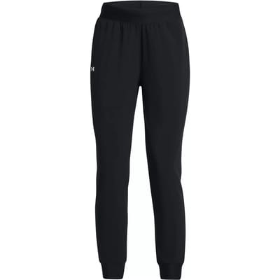 Under Armour UA Rival Hi Rise Woven Pant-BLK Dames Sportbroek - Zwart - Wit