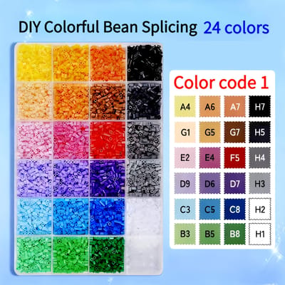 7200 Stuks 2,6 Mm Gat Mini Hama Kralen Perler Smelt Strijk Kralen Diy Vroege Educatie Knutsel Speelgoed Puzzels Kinderen Verjaardagscadeau orange