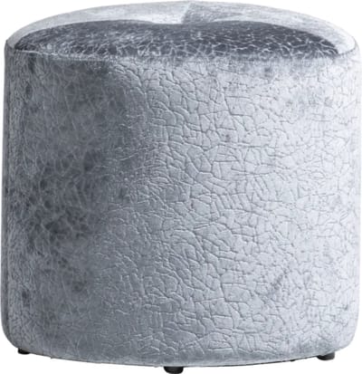 LM-Collection Marly Poef - Ø45x40cm - Grijs - Velours - poef rond velvet, zitzak, poef rond, poef rond grijs, poefs rond, poef velvet,