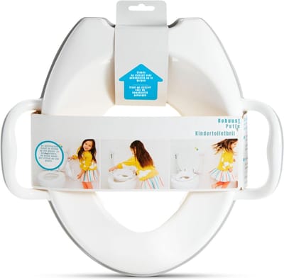 YOR® WC Verkleiner Met Trapje - WC Verkleiner - WC Bril Verkleiner Kinderen - Wit - ‎33cm x 32cm x 3cm