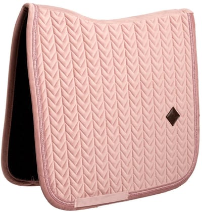Kentucky Horsewear - Zadeldoek velvet mini Pearls dressuur oude roze