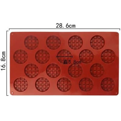 DIY Leuke Ronde Wafel Maken Mold Praktische Chocolade Maken Tool Aroma Kaars Siliconen Mal Food Grade Siliconen Bakbenodigdheden brown