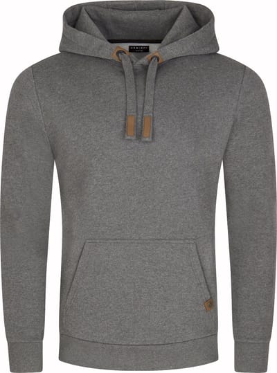 DENIMFY Heren Sweatshirt DFIvo regular fit Grijs M Volwassenen Hoodie Capuchon Sweatshirt