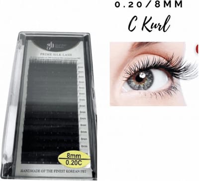 Guardian Beauty Wimpers Extensions - Prime Silk Lashes - 8mm - 0.20 C Krul