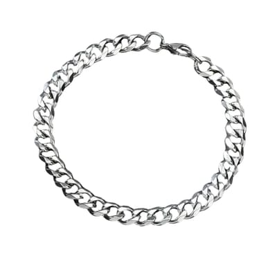 Livano Armband - Staal - Nep Zilver - Heren - 19cm x 0,4cm