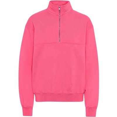 Sweatshirt 1/4 rits Colorful Standard Organic bubblegum pink