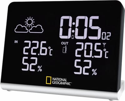 National Geographic Weerstation - Multi Color - 14x10cm - Zwart