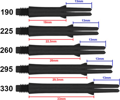 L-Style L-Shaft Carbon Black - Dart Shafts 225
