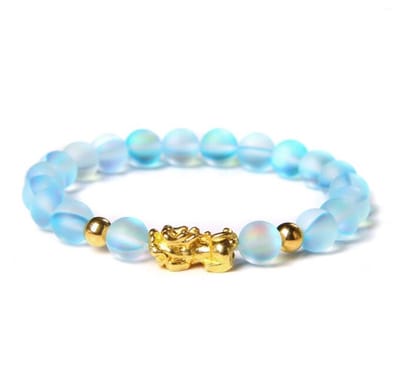 Geluksbrenger - Feng Shui - armband - geluksarmband - geluk - 17 cm Blue Quartz - 1 stuks