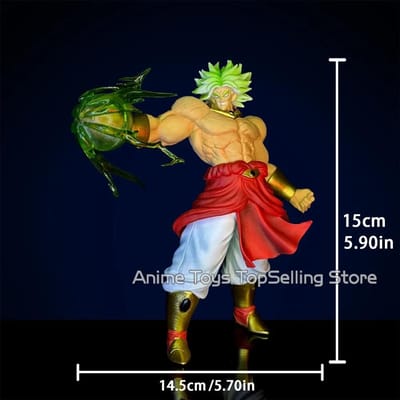 Dragon Ball Z Figuur Broly Super Saiyan Goku VS Broly Actiefiguur PVC Verzameling Model Speelgoed Cadeaus 15cm/5.9in no retail box red
