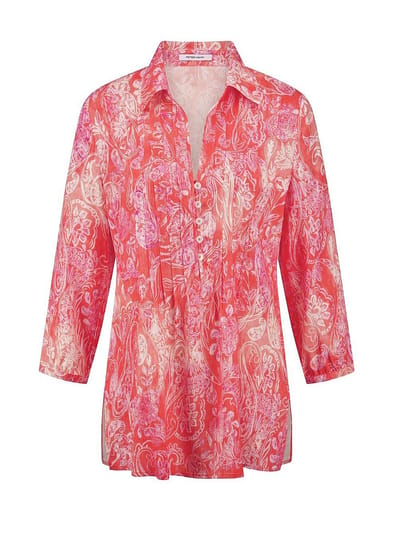 Lange blouse 3/4-mouwen Van Peter Hahn oranje