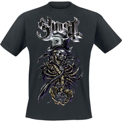 Ghost T-shirt - Rattlebonez V - S tot 3XL - voor Mannen - zwart