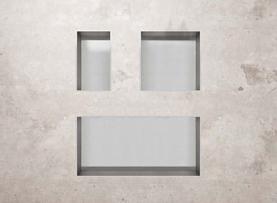H&F Inbouwnis 30x60x10 cm – Geborsteld RVS – Douchenis – Badkamer Wandnis