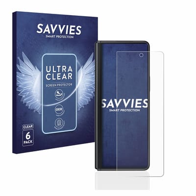 Savvies - Screenprotector voor Samsung Galaxy Z Fold 3 5G - Folie Beschermfolie transparant 6 Stuks