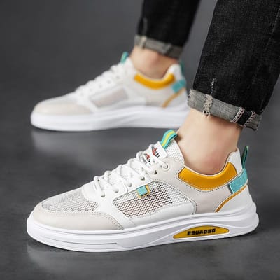 Mode Heren Sneakers Nieuwe Herenschoenen Casual Zomer Outdoor Hardlopen Platform Luxe Designer Platte Tennis 39 gray