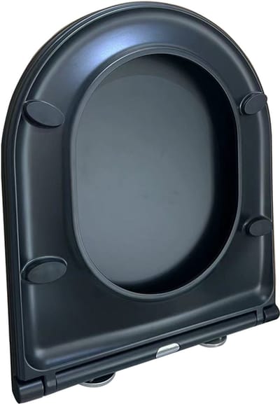 Wiesbaden Flatline Toiletzitting Softclose en Quick Release - Mat Zwart