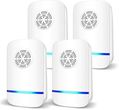 Ultraschall Ongedierte Bestrijder - 4 Stuks - Automatische Frequentie Wisseling - Veilig voor Huisdieren - Tegen Muizen, Ratten, Kakkerlakken en Muggen - Voor Huis en Tuin