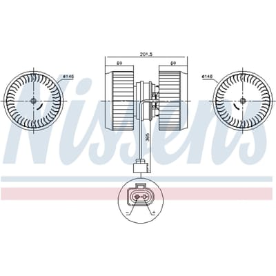 Interieur ventilator NISSENS 87238
