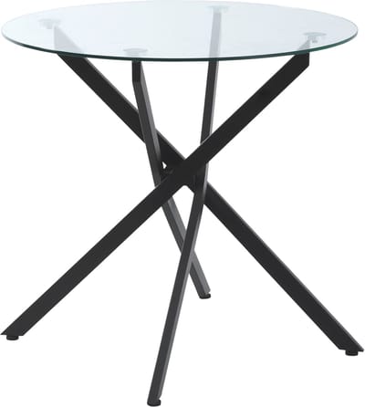 HOMCOM Bijzettafel met glazen blad 839-079