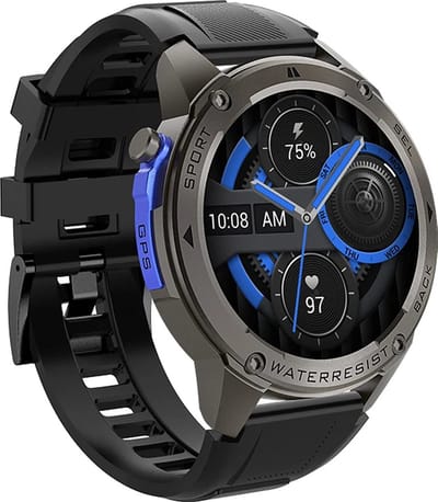 WizBay Premium Select® Smartwatch 1.43 AMOLED - Bellen - GPS - Altitude Luchtdruk Meter - Kompas -AI Voice Assist - Hart Monitor - O2 - Multi Sport Modi - Slaap - Message - Smartwatches - Zwarte Case - Zwarte TPU Band