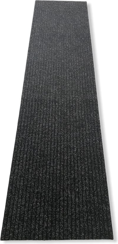 Keukenloper tapijtloper STRIPE - 100x500 cm - anti-slip - antraciet - JYG
