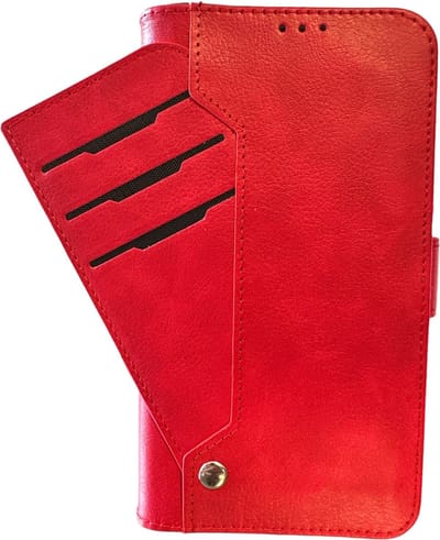 Telefoonhoesje geschikt voor Apple iPhone 15 Pro Max Hoesje | Bookcase Portemonnee | Pasjeshouder voor 9 Pasjes - Rood