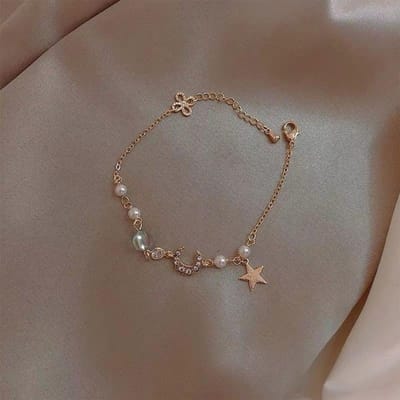 Bracelet Pendentif Fleur Papillon Cristal Coréen Zircone Cubique Femmes Rond Ajustable Brillant Strass Jonc Bijoux gris