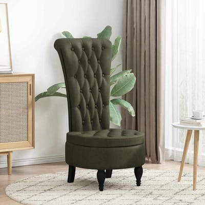 vidaXL Slipperstoel Leger Groen 56,5 x 70 x 110 cm Kunst Suède Leer