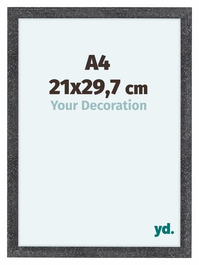 Your Decoration - Fotolijst A4 21x 29,7 cm - MDF - Grijs Geveegd - Como