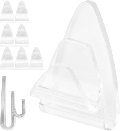 Plakhaakjes 8 Stuks - Transparant - Zelfklevend - Ideaal voor Decoratie - ShopVlot