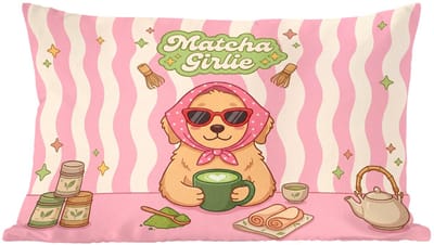 Sierkussens - Kussentjes Woonkamer - 60x40 cm - Matcha - Hond - Roze - Groen