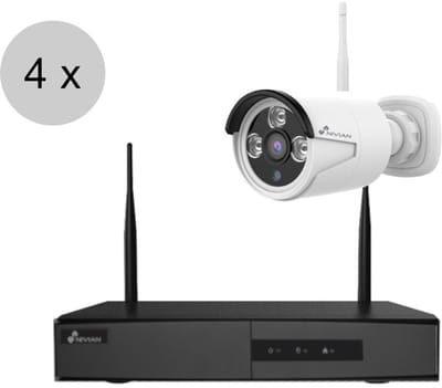 Draadloos camera set 3 MP met 2 weg audio en eigen wifi signaal