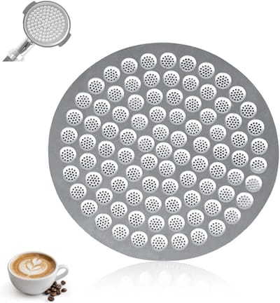 Espressofilter van roestvrij staal, 0.8 mm, dubbelwandig onderzeefscherm voor 58 mm zeefhouder, herbruikbaar en eenvoudig schoon te maken, ideaal voor koffieliefhebbers