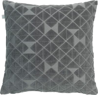 Dutch Decor JACKY - Sierkussen 45x45 cm - velvet - donkergrijs - Inclusief binnenkussen