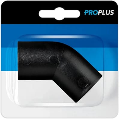 ProPlus Hoekstuk 45° - Ø28 mm - PE Zwart - Snelle Montage - Blister