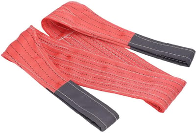 Hijsband Polyester - Tilband Ronde Sling - Zwaar Tillen - Versterkte Dubbele Ogen - 656 ft 11023lb - Grijs