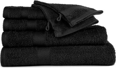 TISECO HOME STUDIO - Badlaken RIVA - SET/3 - 100% katoen - 450 g/m² - 100% katoen - superzacht en zeer absorberend - 70x140 cm - Zwart