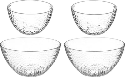 Secret de Gourmet voedsel serveerschalen - Set 8x - Kunststof - D25/D13 cm