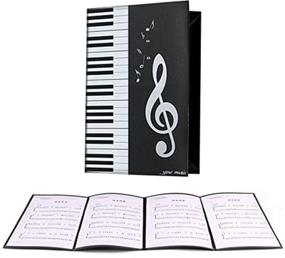 Dailygoods - Cosensi - Dailygoods - Dailygoody - 4-zijdige muziekmap - muziekmap A4 - ideaal voor studenten - transparante folierails - geschikt voor piano gitaar viool - houdt documente...