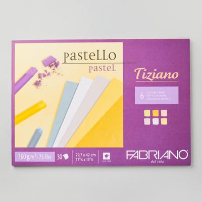 Blok Pastelpapier A3 160 g/m² - 30 Vel in 6 Verschillende Pasteltinten