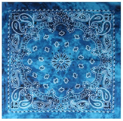 Haarsoires Haarband Bandana Zakdoek 55cm - Tie Dye - Paisley Print - Blauw - Multifunctioneel Accessoire voor Haar, Festivals en Mode - One Size & Unisex