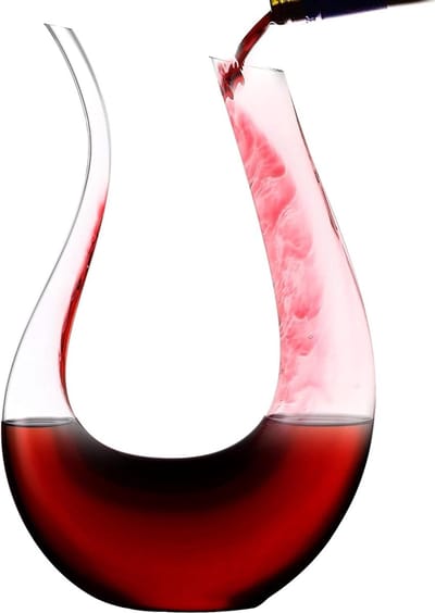 Wijnkaraf met beluchter - Kristalhelder Glazen Decanter en Luchtreiniger voor Thuisbar - 1.5L - Loodvrij Kristalglas - Handgeblazen Wijn Decanters - Glazen Karaf