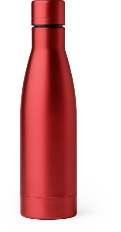 Dubbelwandige RVS Thermosfles. 500 ml kleur Rood Fancy 4126 Geschikt voor laser techniek