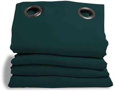 MOONDREAM DecibelControl™ 3in1 Anti-Ruisgordijn | Geluidsisolatie | Thermo Winter+Zomer | 100% Verduisterend | Gepatenteerde Technologie | EU-fabricaat | Oogjes | Groen MC228 | 140B x 260L cm