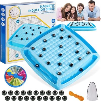 Allecto Plus - Magnetisch Schaakspel met Stenen Tafel voor Gezinnen en Feestjes - Bordspellen Puzzelstrategiespellen