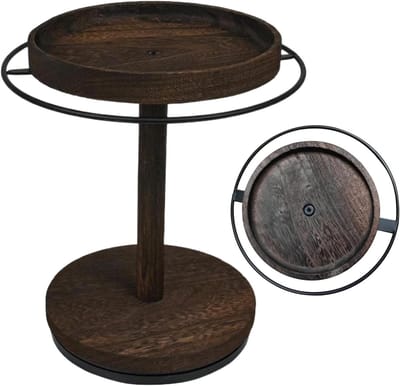 Brilhouder Roterend - Accessoire standaard - Opbergen Diversen - 360 Graden Draaibaar - 215 cm Breed - Houtkleur