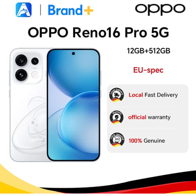 EU-versie Smartphone OPPO Reno16 Pro 5G 12GB+512GB AI Remix Collage 4K Auto Videocorrectie 6000mAh 80W 6.32" Scherm 50MP Camera Officiële Garantie