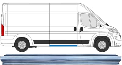 Schuifdeur dorpel reparatiepanel voor Opel Movano 2021-2026 / Links = Rechts