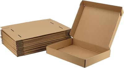 Verzenddozen Golfkarton - Kleine Pakketdozen - Kleine Bedrijven Verpakken - Eenvoudig Zonder Tape - 20 Stuks - Bruin